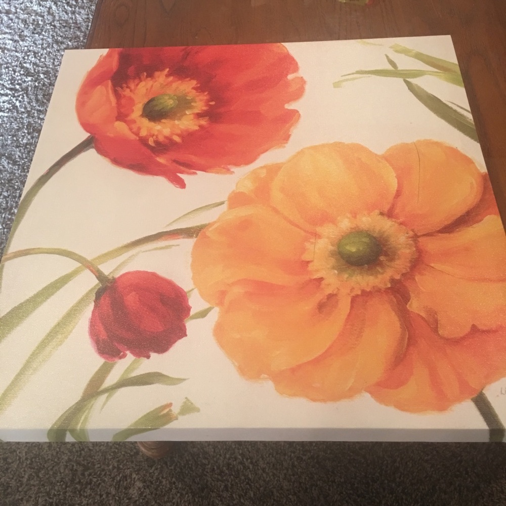 Floral wrapped canvas